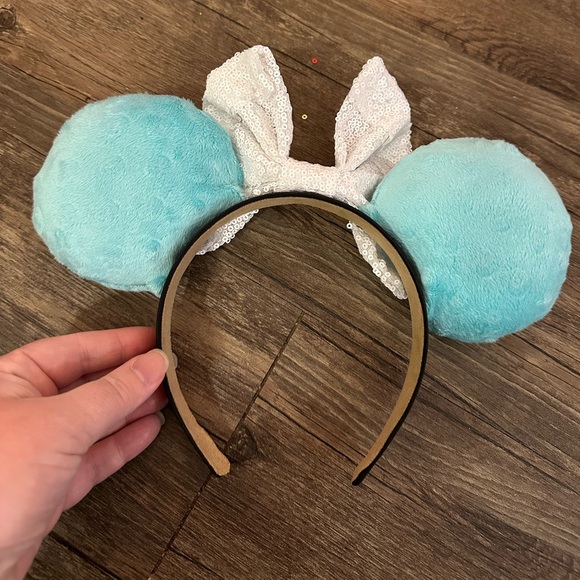 Handmade Blue and White Mouse Ears - Picture 3 of 3